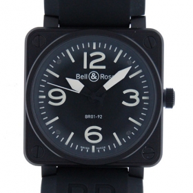 ベル＆ロス　BELL＆ROSS　BR01-92CFB-CA　ブラック　46mm　ラバー