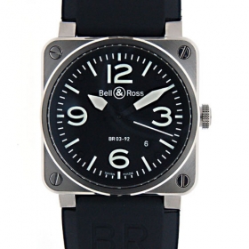 ベル＆ロス　BELL＆ROSS　BR03-92　SS　42mm　ブラック　自動巻　ラバー